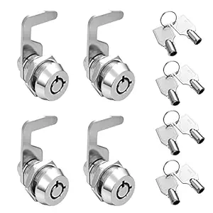 Kitmose Tubular Cam Locks Sets, 4 Pack Keyed Alike Tool Box Locks 5/8