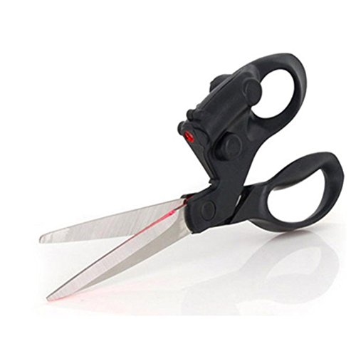 Puqu Paire de ciseaux en acier inoxydable avec guide pour tissu et papier 17,8u00a0cm