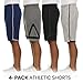 Essential Elements Men’s Athletic Shorts 4 Pack – Quick-Dry Moisture Wicking Basketball, Gym & Workout Shorts with Pockets