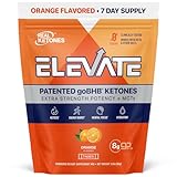 Real Ketones MCT & BHB Exogenous Ketones Drink Mix Packets Elevate Keto Electrolytes Powder Packets No Sugar with 4 Main Electrolytes Plus Hydrating Proprietary Keto BHB - 7-Pack Orange