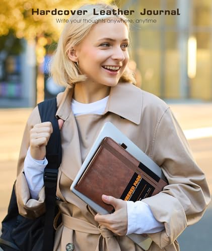 Lined-Journal-Notebook-for-Women-Men-256-Numbered-Pages-Hardcover-Leather-Journals-for-Writing-A5-Journaling-Notebooks-College-Ruled-Journal-for-Business-Work-School-Note-Taking-575-x-838-Brown