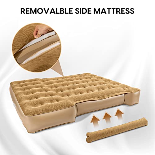 WASAGUN Truck Bed Air Mattress Fit 5.5\' - 5.8\' Full Size Short Truck Beds Inflatable Mattress with Pump & Removable Side Mattress for Outdoor, Camping - Thumbnail 3