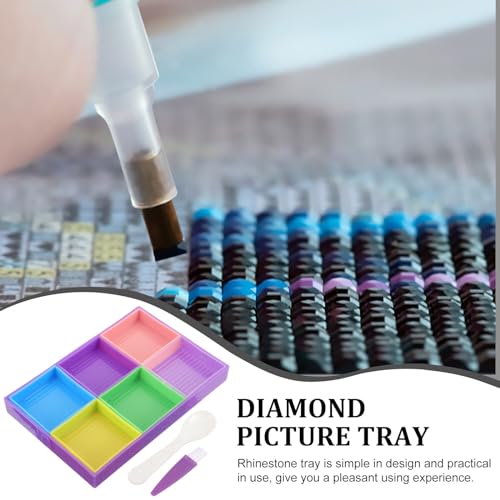 Image of OHPHCALL 1 Set Capacity Art Bead Storage Trays Art Accessories Bead Sorting Organizer Container Crafts