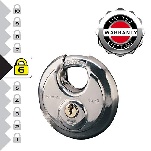 Cadenas disque Master Lock 40EURD pour bloquer les coupe-boulons sur vos accès