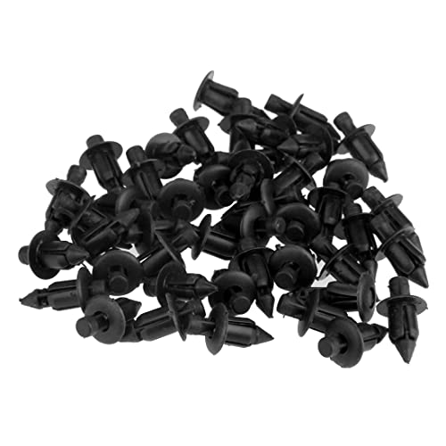 100 Pcs Clips de plástico Remache Bicicletas carenado Panel de Revestimiento de Sujetadores, Remaches Plastico, Universales Grapas Coche Clips Fijos, Rivet Trim Clamp para Yamaha Suzuki Kawasaki