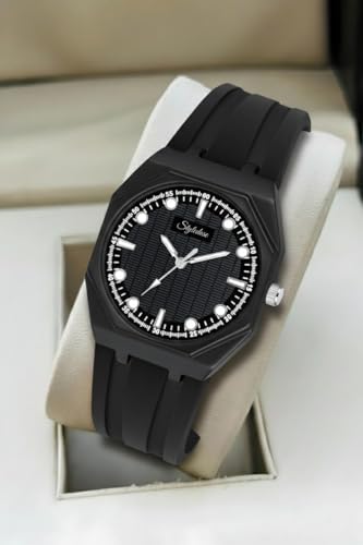 Image of styledose Minimalist dial Softest Adjustable Silicon Belt Quartz Analog Wrist Watch for Men