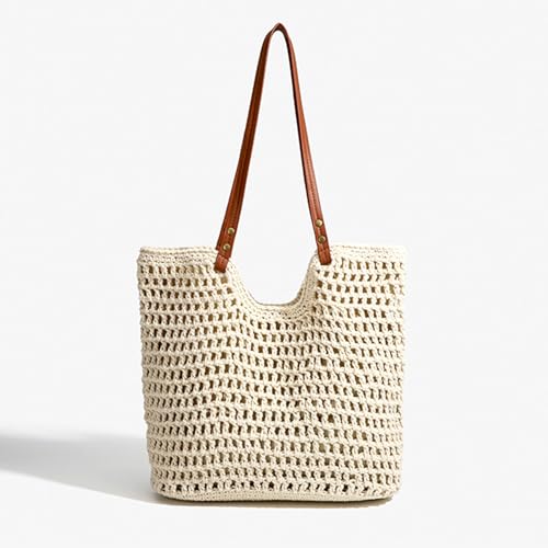Bolso de playa tejido boho con forro impermeable para verano miniatura 1