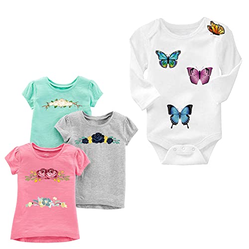 Butterfly Flower Heat Transfers Patches Iron On Stickers For Clothing Decorations Babies Girls Women T-Shirt Hoodies Dress Clothes Pillow Backpack Decor 40Pcs #TOP4