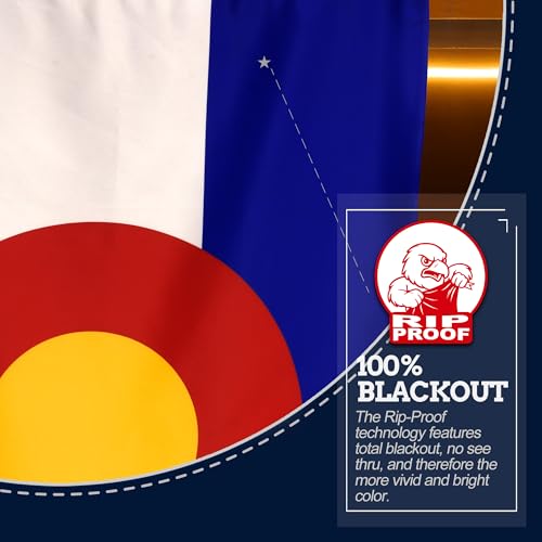 Drapeau Colorado double face solide Anley 3 plis infroissable - 5