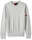 tommy hilfiger cashmere cardigan Grau Tommy Hilfiger Jungen Essential CTTN/Cashmere Sweater Sweatshirt, Grau (Grey Pz2), 104 (Herstellergröße:4)