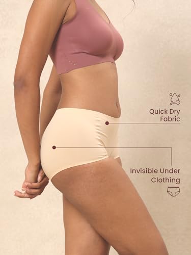 Image of Krvvy Airsoft Boyshorts | Women's High Coverage Mid-Rise Underwear with Four-Way Stretch | All Day Breathability | Lightweight & Seamless