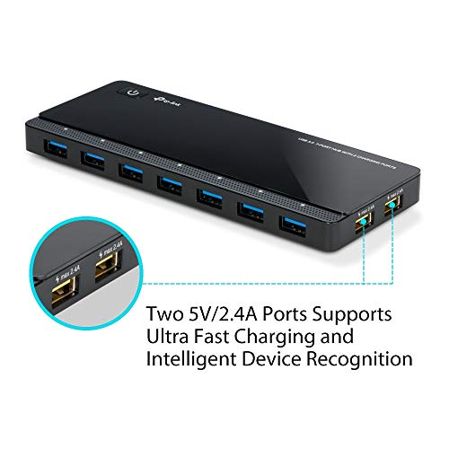 Tp-Link Powered Usb Hub 3.0 With 7 Usb 3.0 Data Ports And 2 Smart Charging Usb Ports. Compatible With Windows, Mac, Chrome & Linux Os, With Power On/Off Button, 12V/4A Power Adapter(Uh720) #TOP2