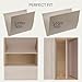 ZICOTO Decorative File Organizer Box Set of 2 - Collapsible Linen Filing Cabinets w/Handles Are Perfect to Store all Your Documents & Hanging File Folders - Portable Easy Slide Crates with Lid