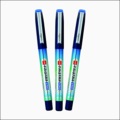 Stylo bille bleu 0,5 mm à séchage rapide Cello Tristar Uno pour une écriture fluide sans tache
