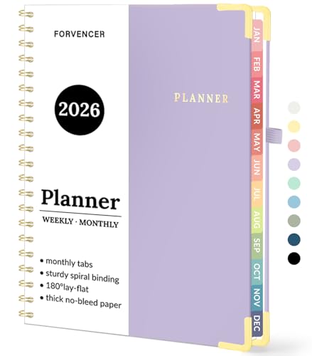 2026 Planner, Forvencer Calendar Planner Weekly and Monthly, January 2026-December
