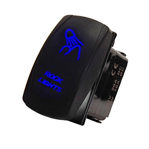 Esupport Car 12V 20A Light Button Rocker Toggle Switch Blue Led Rock Light 5Pin #TOP2