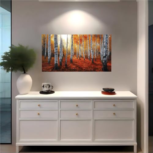 Cubrir imperfecciones de pared con vinilo bosque de abedules autoadhesivo 3