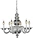 Elegant Lighting Champlain Chandelier Silver Crystal Candelabra E12 European Medium Edison 40W