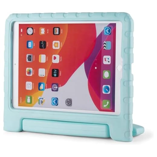 Brand.it Learn.it iPad 10.2-skydd för barn, certifierad av tyska TÜV-institutet, stötsäker och robust, skal av plast - perfekt för skola och undervisning – Skyddande Apple iPad-skal i mint
