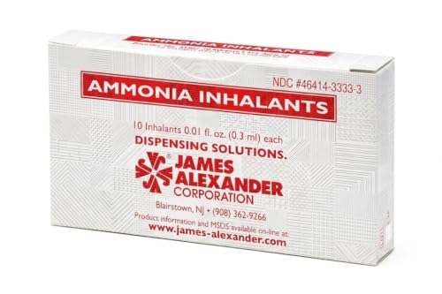 Premium Ammonia 10 Pk Inhalant Box First Aid Use Only Box