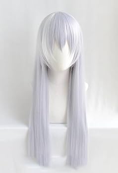 Amazon.co.jp: 折笠千斗 おりかさゆきと ウィッグ ホワイト 長髪