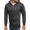 MODRYER Men's Casual Hoodies For Linkin Park Zip Sweatshirt Warm Thick Long Sleeve Jackets Hooded Sweatshirts Softshell Jacket With Pockets,Grey-XXL #5