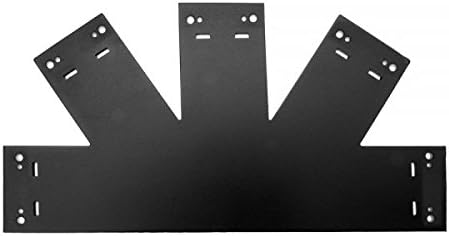 Ozco56620 13-1/2 in. Galvanized Steel Truss Base Fan Wood Connector Plate, Black Galvanized Steel (1 per pack)