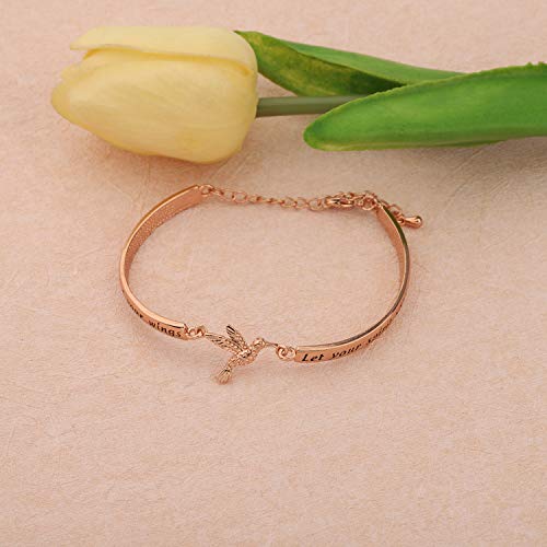 HOLLP Humming Bird Charm Bracelet Humming Bird Lover Gift Spread Your Wings & Let Your Spirit Soar Bracelet3