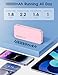 Nusyddy Portable Charger, 10000mAh PD20W Fast Charging Power Bank with Built-in Cables & Wall Plug, Travel Essentials External Battery Pack, USB C Battery Phone Charger for iPhone, iPad, Samsung Pink