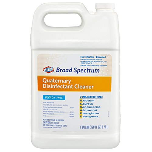Clorox 30651 Broad Spectrum Quaternary Disinfectant Cleaner, 1gal Bottle (Case of 4)