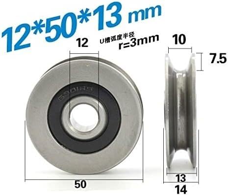 Poulie à rainure en U de 5 cm en acier à roulement ultra résistant pour câble de 6 mm - 2