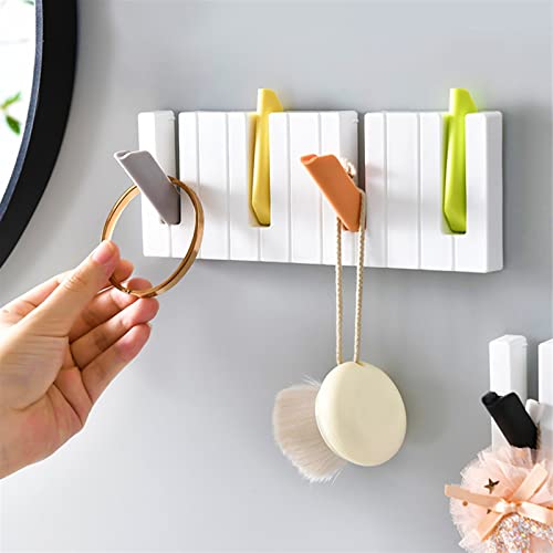 Crochets de rangement multi-usages piano pliables pour clés et serviettes