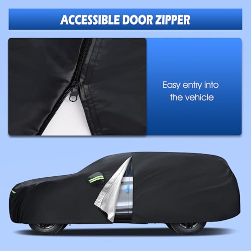 Image of Car Cover Custom Fit for Ford Explorer 1995-2026, Migaven Waterproof Full Exterior Cover Sun Rain Protection with Door Zipper and Cotton Lining