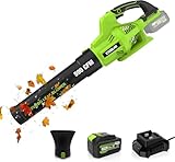 Leaf Blower Cordless 6 Speed Mode, ETOOLAB 590CFM/165MPH Electric Cordless Leaf Blower with 4000mAh Battery and Charger, Battery Powered Leaf Blower for Patio Cleaning, Leaves Blowing, Snow Blowing