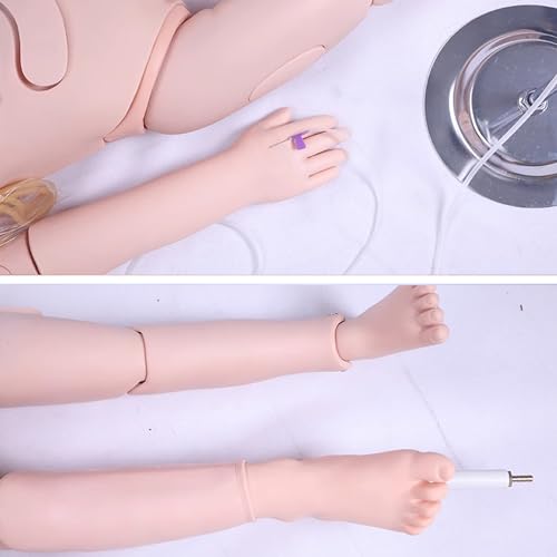 Image of DRXRD Child Nursing Manikin 3ft Full Body Kid Care Model with Boys and Girls Interchangeable Skins for Nursing Medical Training Teaching Supplies Patient Care Skills Mannequin