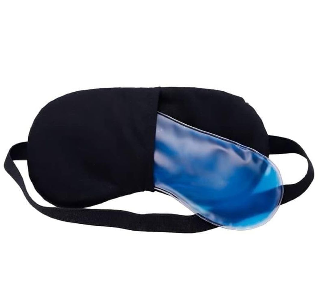 Cooling Eye Gel Mask with Removable Gel Pack, Adjustable Black Sleep Eye Mask for Puffy Eyes, Dark Circles, Migraine Relief, Hot & Cold Therapy Eye Compress for Men & Women Reusable-image-34