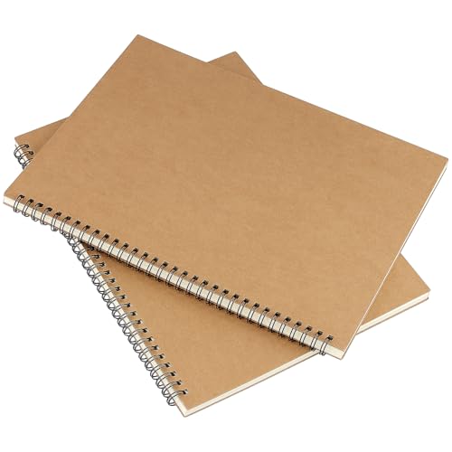 Carnet de notes A4 reliure spirale avec couverture kraft rigide pour dessin - 4