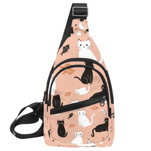 Sac à dos à bandoulière réglable chat noir pour alléger vos poches au quotidien