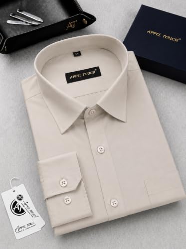 Image of Appel Touch Men's Cotton Blend Formal Shirt Full Sleeves