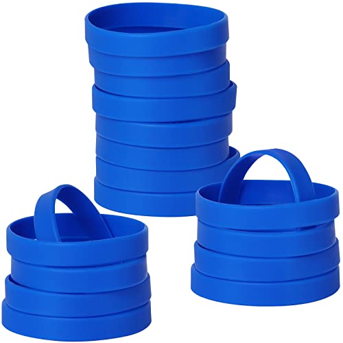 LVNRIDS 50 pcs Bracelets Élastiques En Silicone, Bracelets En Caoutchouc Personnalisables Pour La Fête Du Sport À L'école Bleu
