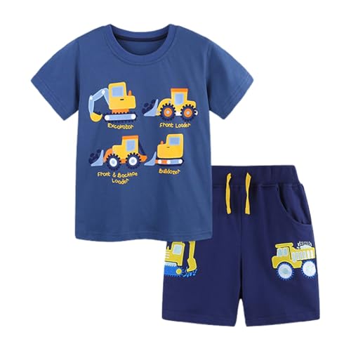 Ensemble t-shirt et short garçon en coton doux pour enfants de 2 à 7 ans
