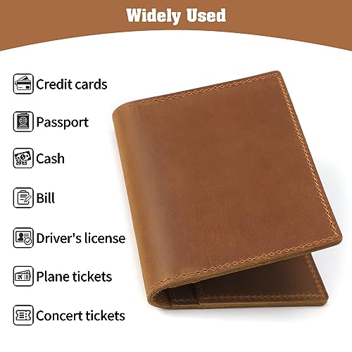 Jack&Chris Leather Passport Holder, Handmade Passport Cover, Travel Wallet Cover Case For Men And Women thumb #4