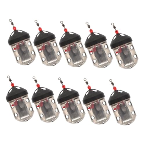Abaodam 10Pcs Fishing Bait Holder Cage Portable Carp Fishing Tackle Feeder Basket for Beginners Pros Compact Design for Enhanced Catch Efficiency and Versatile Fishing