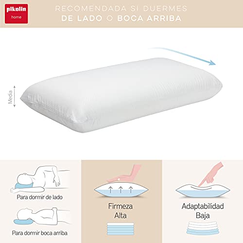 Miniatura 4 de PIKOLIN Pack 2 Almohadas Hotel Viscoelásticas 60cm Doble Funda | Pack 2 unidades | Memory Foam viscoelástico | Firmeza alta 11cm | Doble funda cremallera | Oeko-Tex