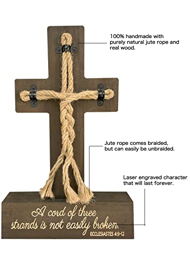Siyoriot A Cord Of Three Strands Wedding Sign, Tie The Knot Ceremony Sign Strand Of Three Cords Sign Ecclesiastes 4:9-12 #TOP1