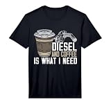 Mens Diesel and Coffee is What I Need Gas Station Attendant Performance T-Shirt