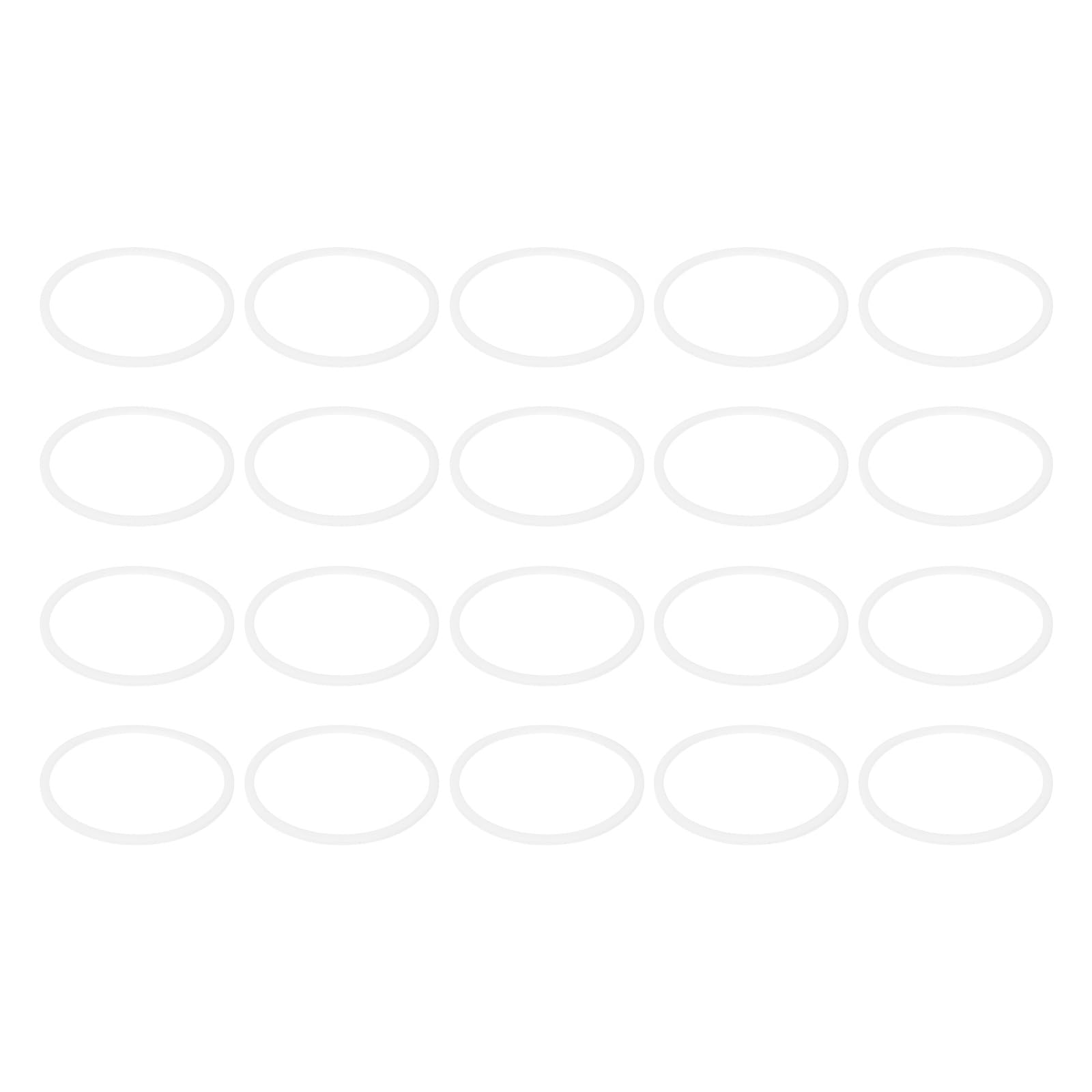 PATIKIL M47 PTFE Flat Washer, 20 Pcs 47mm ID 52mm OD 1.5mm Thick O-Ring Sealing Gasket Spacer for Fasten Screws Flanges Faucet Pipe Valves, White — image 1
