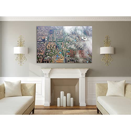 Tableau sur toile villes pour illuminer une pièce sombre la nuit - 3
