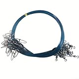 FABULETTA Frischeswasserangeln 125 Pfund Angeldraht Angelvorfach Mit Druckknopf (Blue)