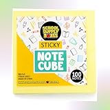 School Supply Boxes | 100 ct. Yellow Sticky Notes | Available in 10 Pack, 20 Pack, 50 Pack, 100 Pack, & 432 Pack | Self-Adhesive Notes for Home, Office, or Classroom 20 Pack